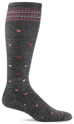 Load image into Gallery viewer, Women&#39;s Full Heart | Moderate Graduated Compression Socks | Wide Calf Fit - Merino Wool Lifestyle Compression - Sockwell
