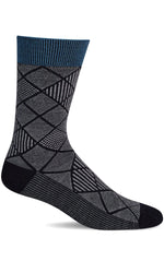 Load image into Gallery viewer, Men&#39;s Argyle Tweed | Essential Comfort Socks Essential Comfort Sockwell S/M Black 

