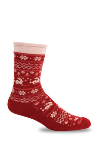 Women's Folksy Fairisle | Essential Comfort Essential Comfort Sockwell S/M Ruby 