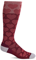 Load image into Gallery viewer, Women's Heart Throb | Moderate Graduated Compression Socks - Merino Wool Lifestyle Compression - Sockwell
