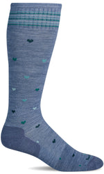 Charger l'image dans la galerie, Women's Full Heart | Moderate Graduated Compression Socks | Wide Calf Fit - Merino Wool Lifestyle Compression - Sockwell
