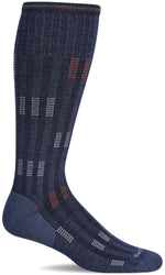 Load image into Gallery viewer, Men's Stepping Up | Moderate Graduated Compression Socks Lifestyle Compression Sockwell M/L Black 
