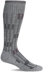 Load image into Gallery viewer, Men's Stepping Up | Moderate Graduated Compression Socks Lifestyle Compression Sockwell M/L Lt. Grey 
