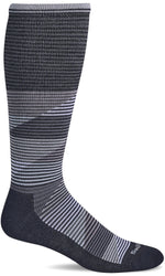 Load image into Gallery viewer, Men's Geo Jim | Moderate Graduated Compression Socks Lifestyle Compression Sockwell M/L Black 
