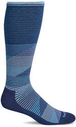 Load image into Gallery viewer, Men's Geo Jim | Moderate Graduated Compression Socks Lifestyle Compression Sockwell M/L Navy 
