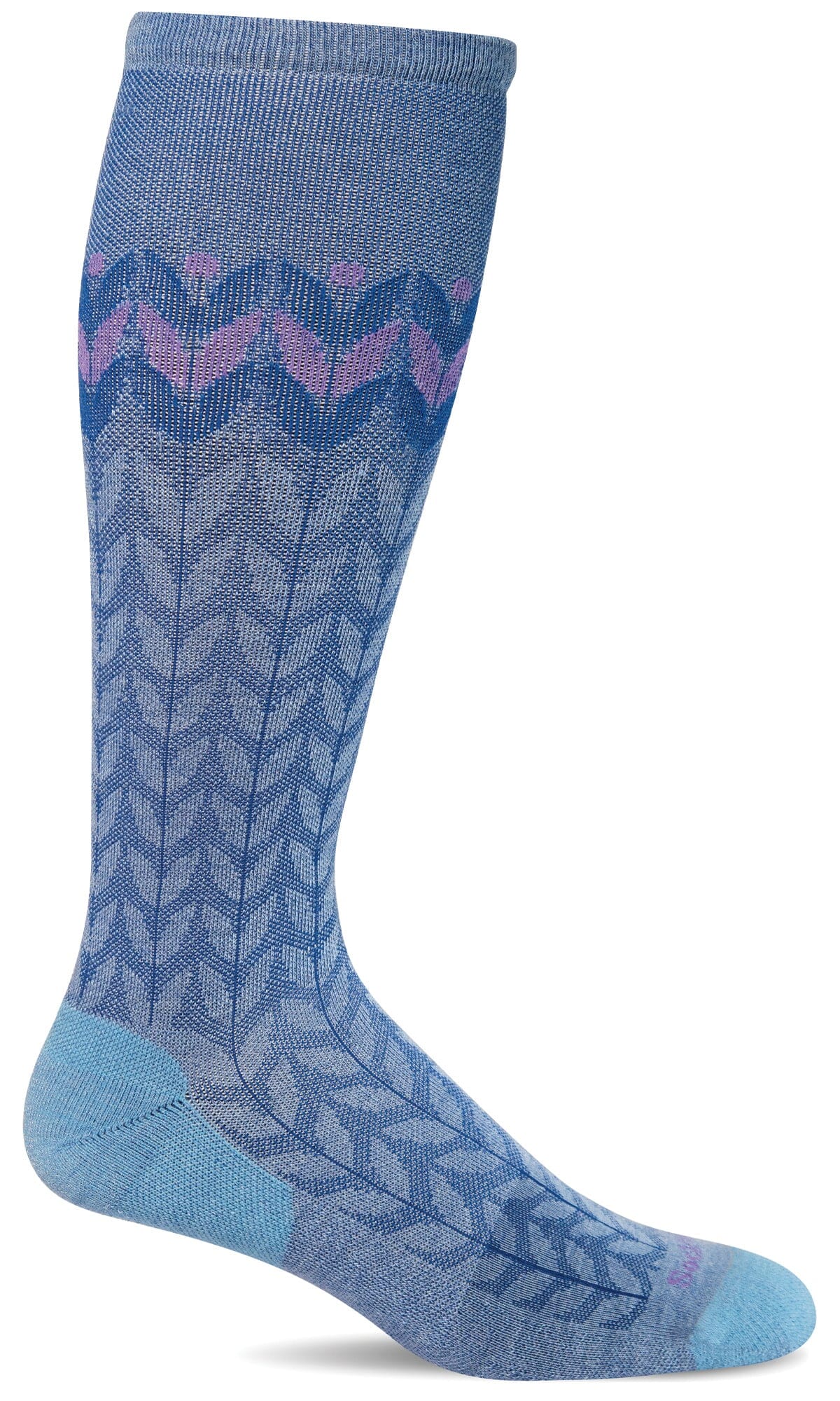 Women's Bean Stalk | Moderate Graduated Compression Socks Lifestyle Compression Sockwell S/M Cornflower 