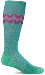 Women's Bean Stalk | Moderate Graduated Compression Socks Lifestyle Compression Sockwell S/M Spearmint 
