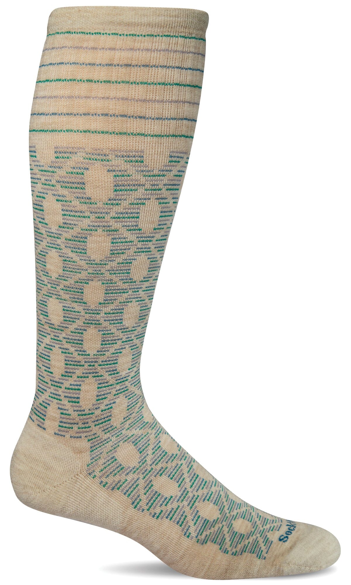 Women's Etched | Moderate Graduated Compression Socks Lifestyle Compression Sockwell S/M Natural