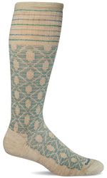 Charger l&#39;image dans la galerie, Women&#39;s Etched | Moderate Graduated Compression Socks Lifestyle Compression Sockwell S/M Natural

