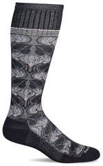 Load image into Gallery viewer, Women&#39;s Floral Tapestry | Moderate Graduated Compression Socks Lifestyle Compression Sockwell S/M Black 

