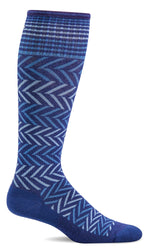 Load image into Gallery viewer, Sockwell Chevron Stylish Merino Wool Compression Socks for Women in Hyacinth
