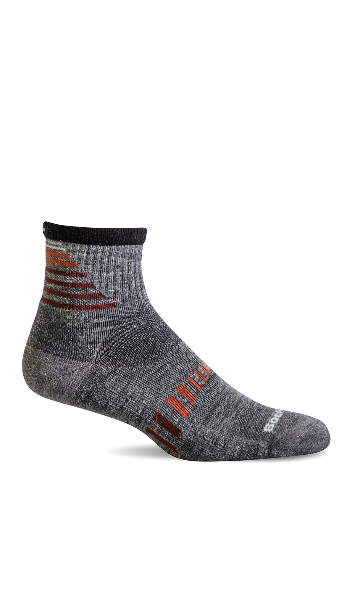 Men's Ascend II Quarter | Moderate Compression Socks Sport Compression Sockwell M/L Grey