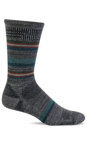 Men's Parks Twill Crew | Moderate Graduated Compression Socks - Merino Wool Sport Compression - Sockwell