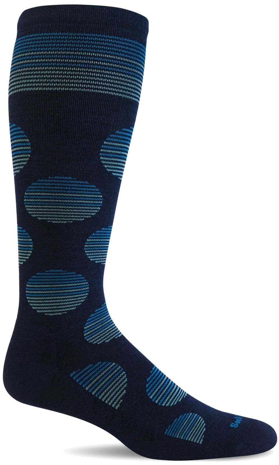 Women's Featherweight Dot | Moderate Graduated Compression Socks Lifestyle Compression Sockwell S/M Navy 