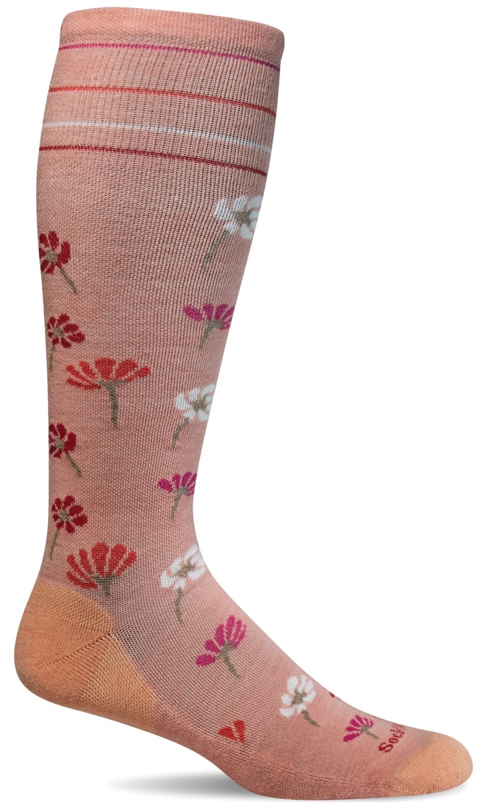 Women's Field Flower | Moderate Graduated Compression Socks - Merino Wool Lifestyle Compression - Sockwell