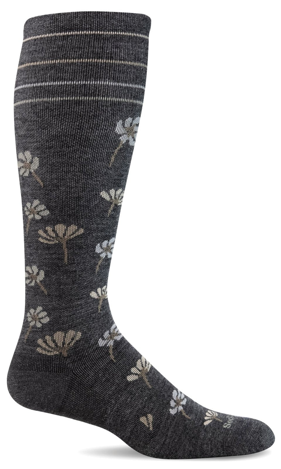 Women's Field Flower | Moderate Graduated Compression Socks - Merino Wool Lifestyle Compression - Sockwell