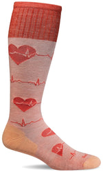 Load image into Gallery viewer, Women&#39;s Heartbeat | Moderate Graduated Compression Socks - Merino Wool Lifestyle Compression - Sockwell
