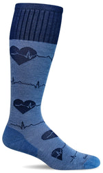 Load image into Gallery viewer, Women&#39;s Heartbeat | Moderate Graduated Compression Socks - Merino Wool Lifestyle Compression - Sockwell
