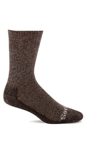 Pamper and protect your feet in Sockwell's Big Easy relaxed fit non-binding diabetic-friendly merino wool socks in rich espresso