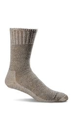 Load image into Gallery viewer, Pamper and protect your feet in Sockwell&#39;s Big Easy relaxed fit non-binding diabetic-friendly merino wool socks in soothing bark tones
