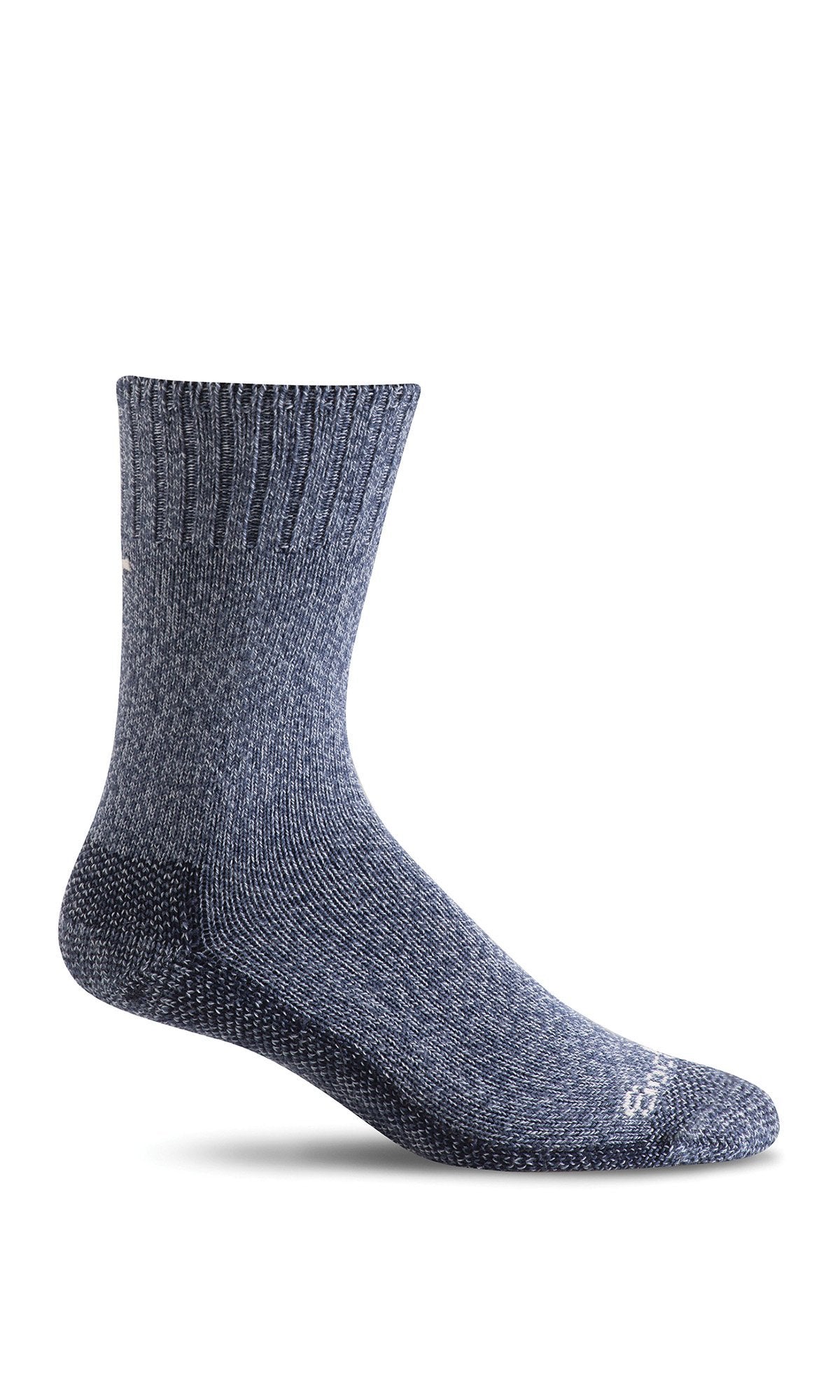 Pamper and protect your feet in Sockwell's Big Easy relaxed fit non-binding diabetic-friendly merino wool socks in calming denim blues