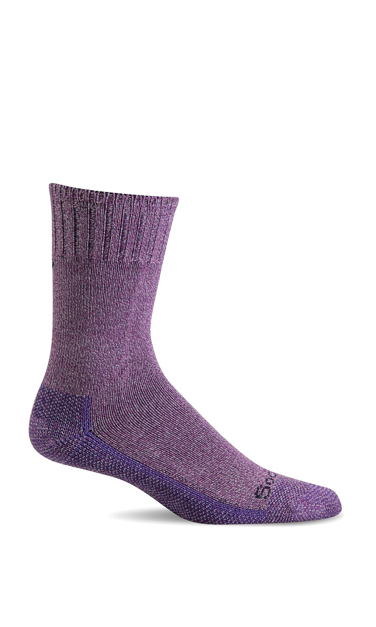 Pamper yourself and your feet in Sockwell's Big Easy relaxed fit non-binding diabetic-friendly merino wool socks in beautiful violet