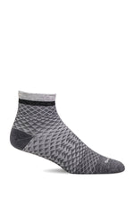 Load image into Gallery viewer, Sockwell Plantar Ease Quarter Merino Wool Socks in Charcoal Provide Relief from Plantar Fasciitis Pain
