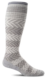 Load image into Gallery viewer, Sockwell Chevron Stylish Merino Wool Compression Socks for Women in Charcoal
