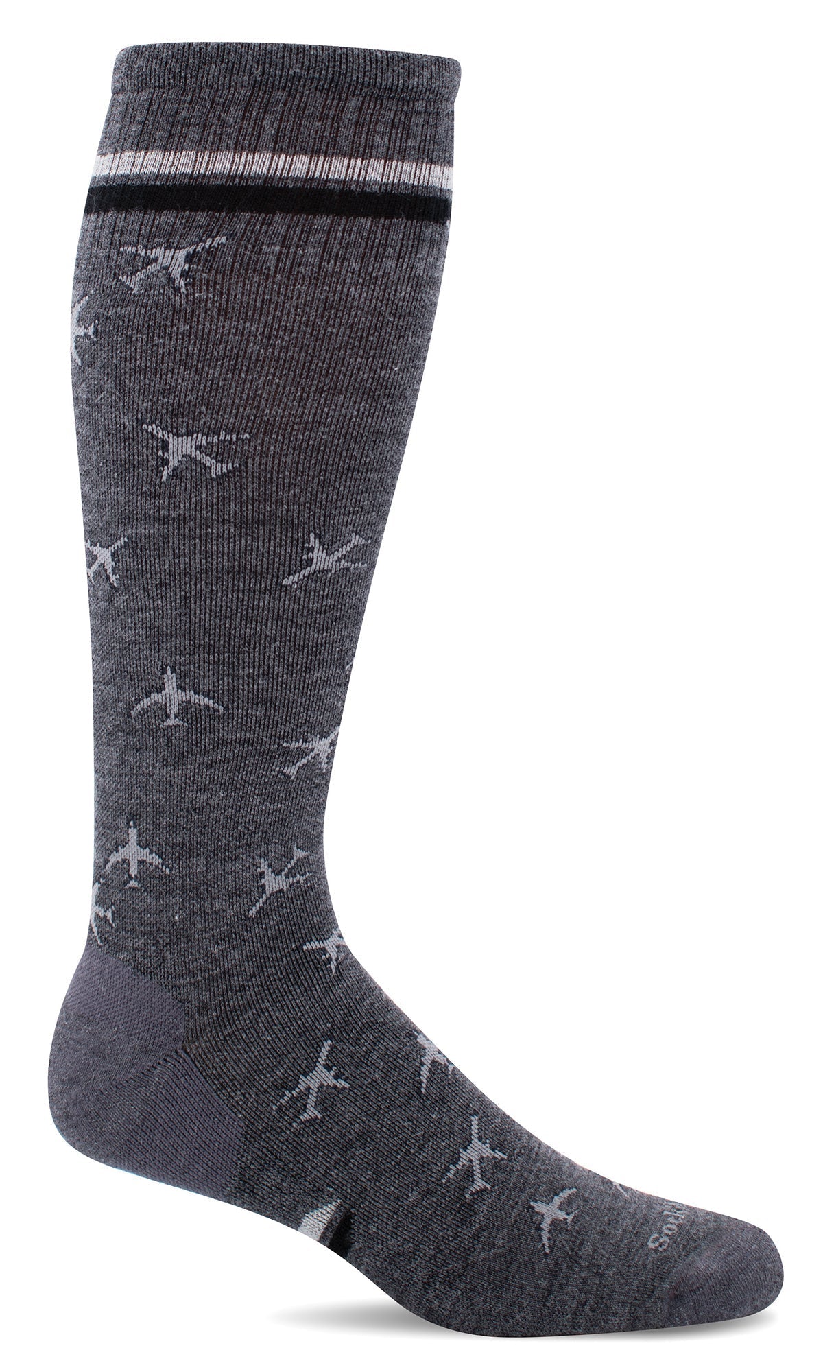 Men's In Flight | Moderate Graduated Compression Socks - Merino Wool Lifestyle Compression - Sockwell