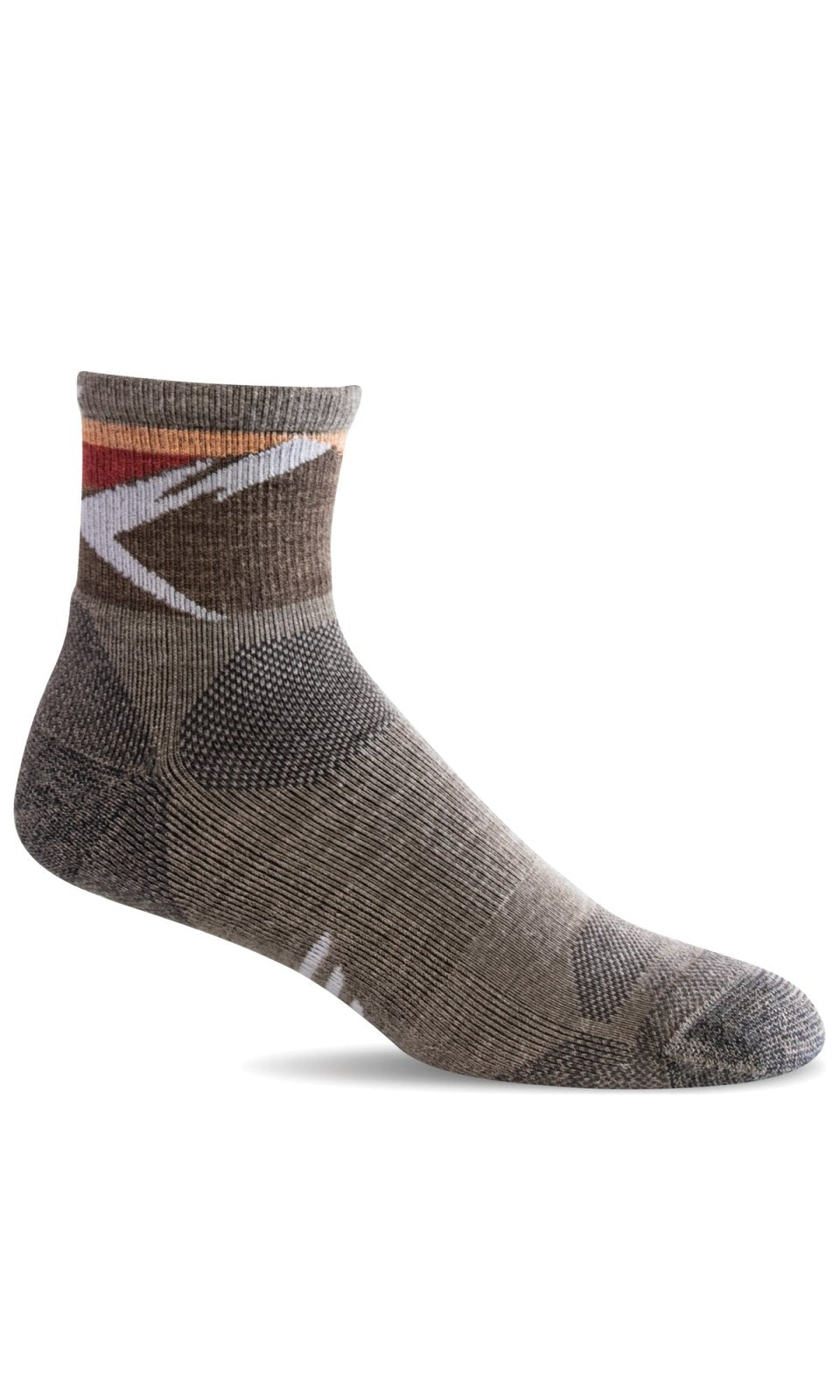 Men's Modern Mountain Quarter | Moderate Compression Socks - Merino Wool Sport Compression - Sockwell