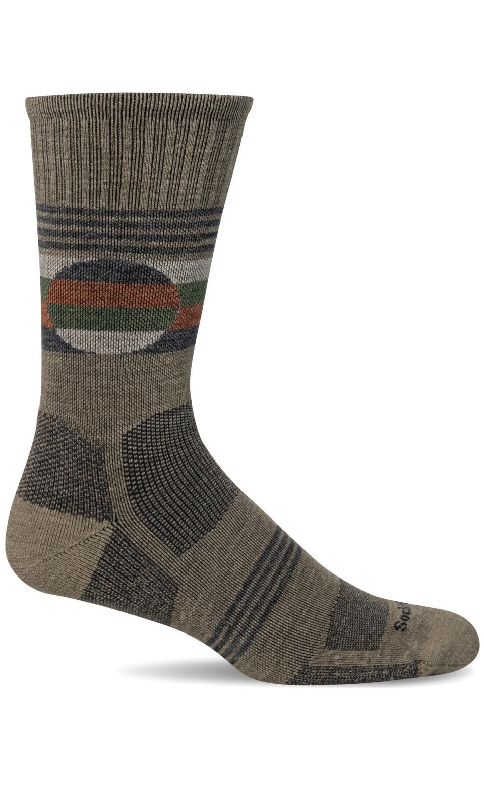 Men's North Rim Crew | Moderate Graduated Compression Socks - Merino Wool Sport Compression - Sockwell