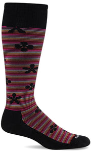 Women's Featherweight Floral | Moderate Graduated Compression Socks - Merino Wool Lifestyle Compression - Sockwell