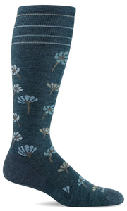 Women's Field Flower | Moderate Graduated Compression Socks - Merino Wool Lifestyle Compression - Sockwell