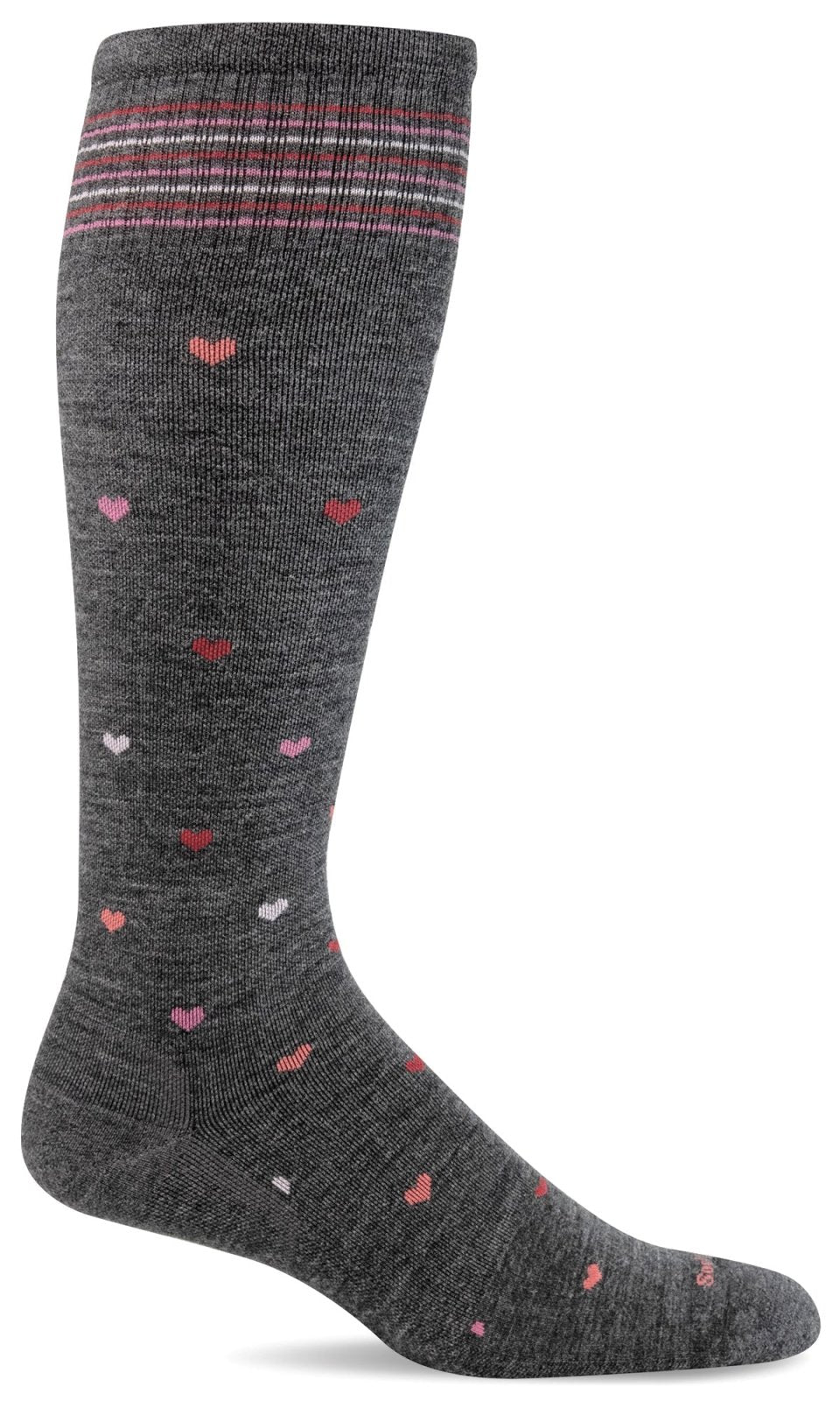 Women's Full Heart, Moderate Graduated Compression Socks